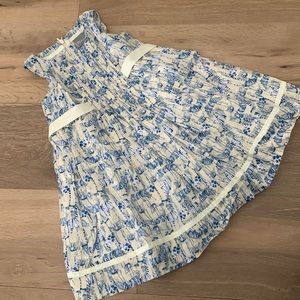 Jim Thompson Thailand 100% linen spring Easter safari giraffe zebra dress 4T